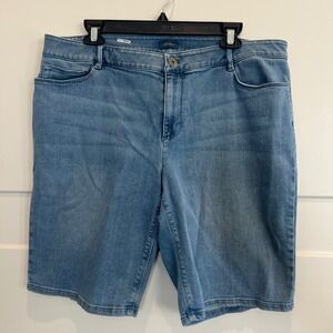 J.Jill Denim‎ Bermuda Shorts Womens Size 14 Blue Cotton Blend Casual Walking